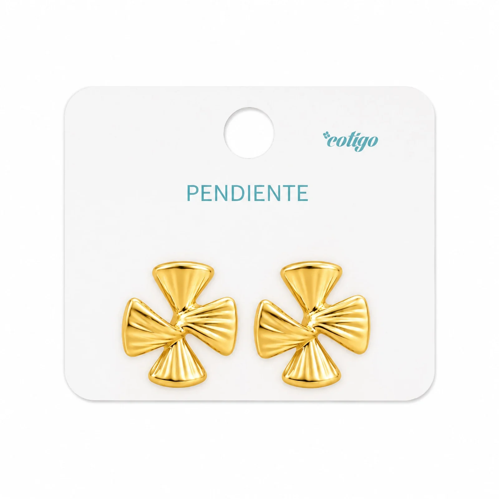 Pendiente de Plástico Metalizado