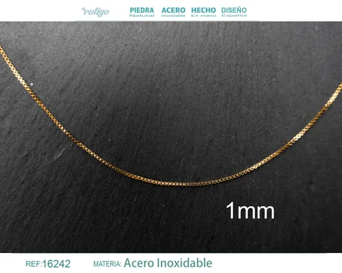 COLLAR DE CADENA ACERO DORADO