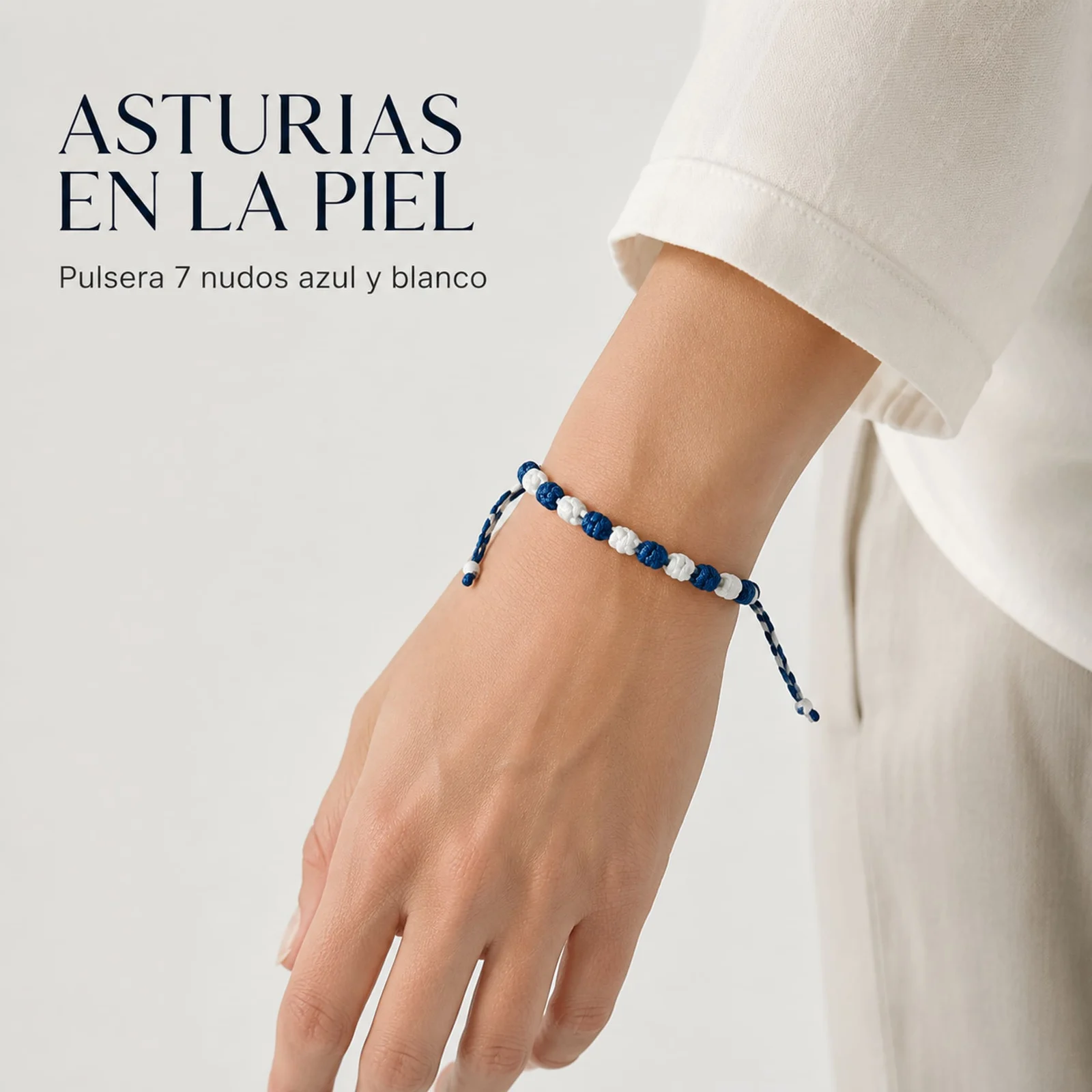 PULSERA 7 NUDOS DE BANDERA DE  ASTURIAS