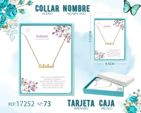 COLLAR SOLEDAD ACERO COLOR DORADO