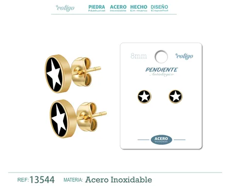 PENDIENTE ACERO COLOR DORADO