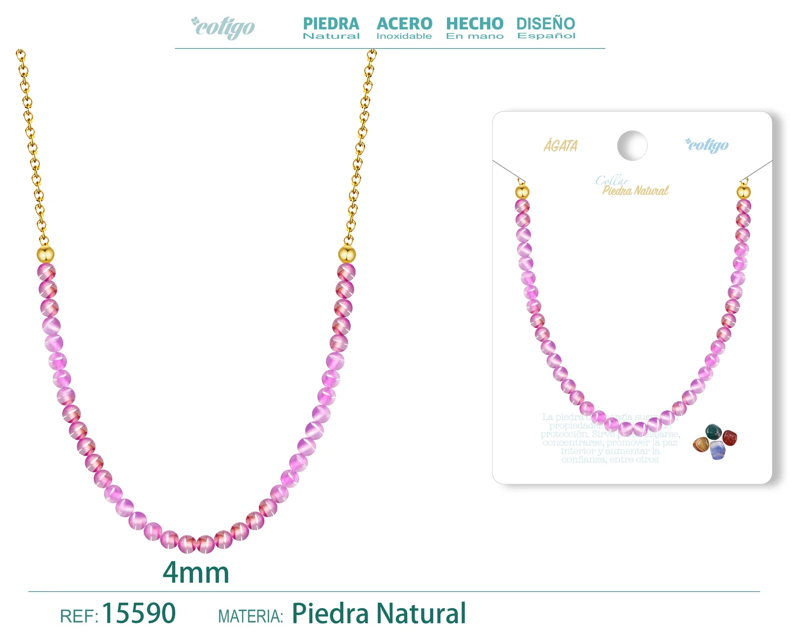 COLLAR AGATA 4MM