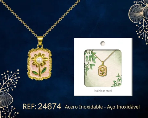 COLGANTE CHAPADO ORO 14K CON CIRCONITA