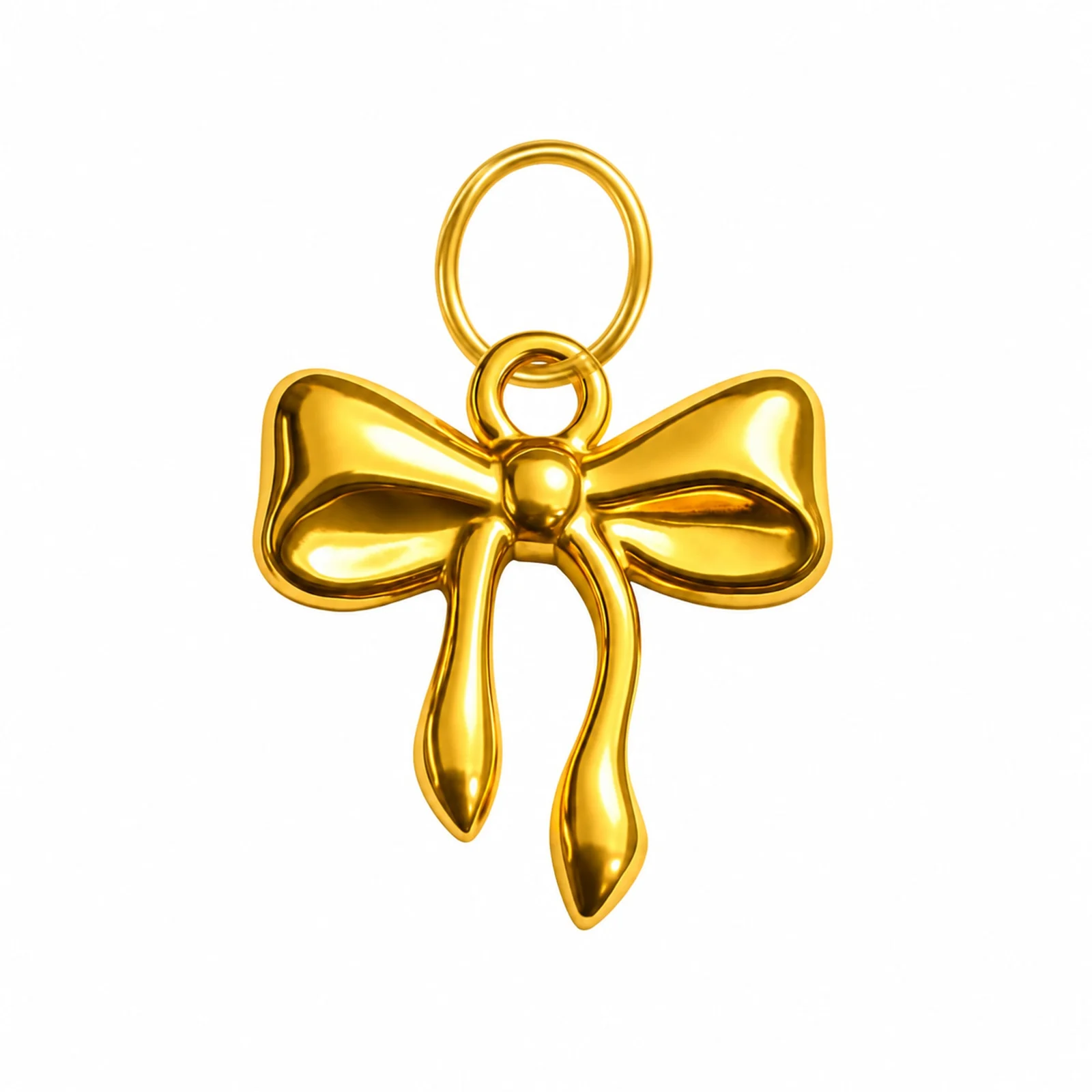 CHARM ACERO DORADO CHAPADO ORO 14 K