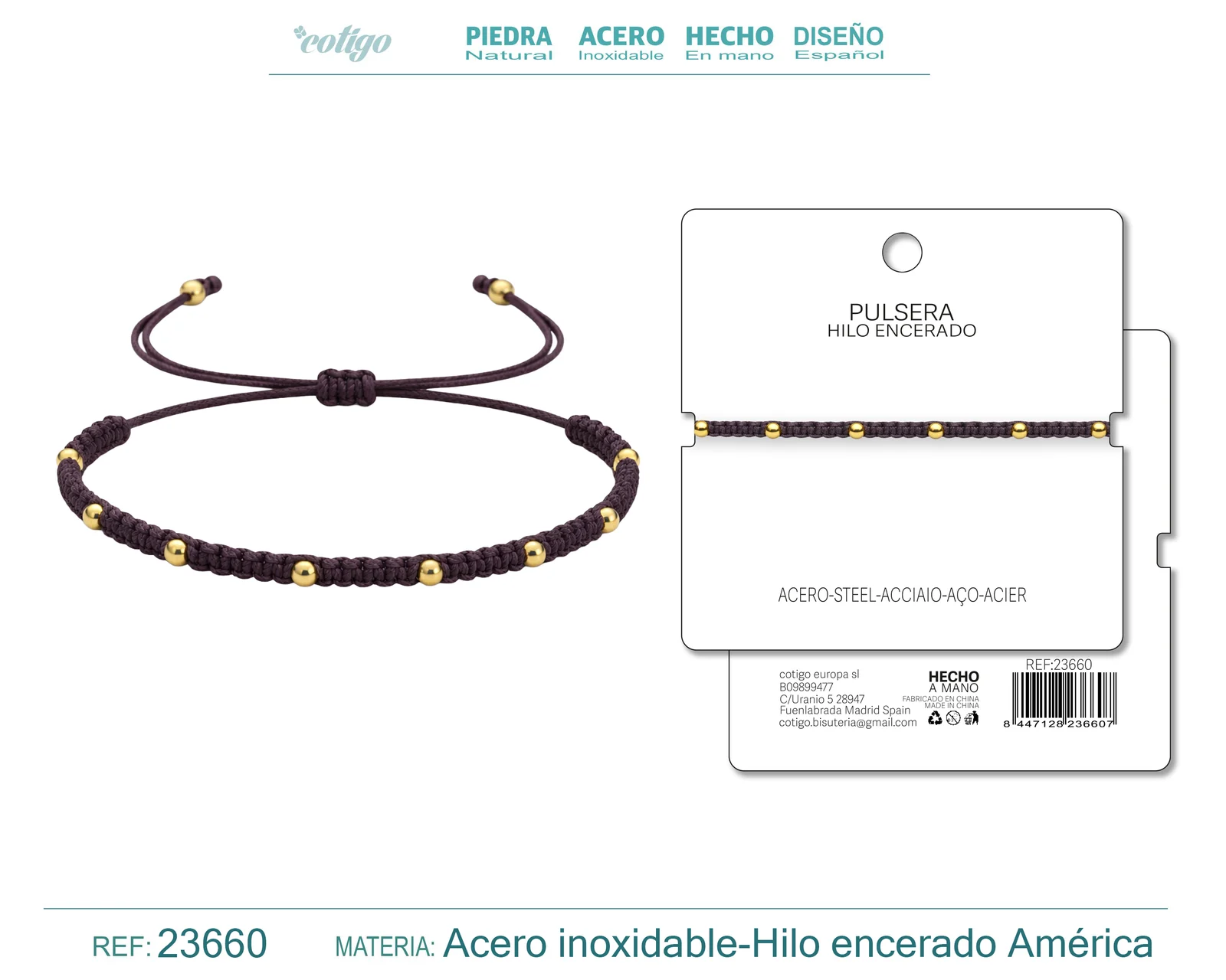 PULSERA HILO ENCERADO