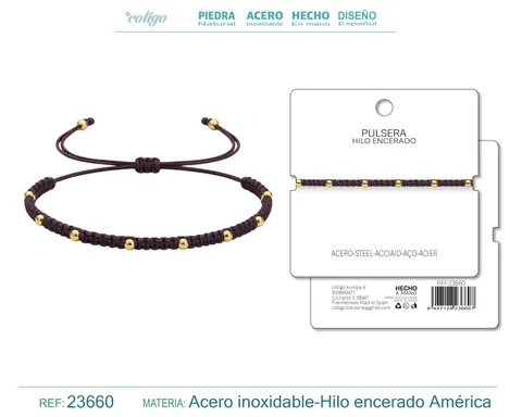 PULSERA HILO ENCERADO