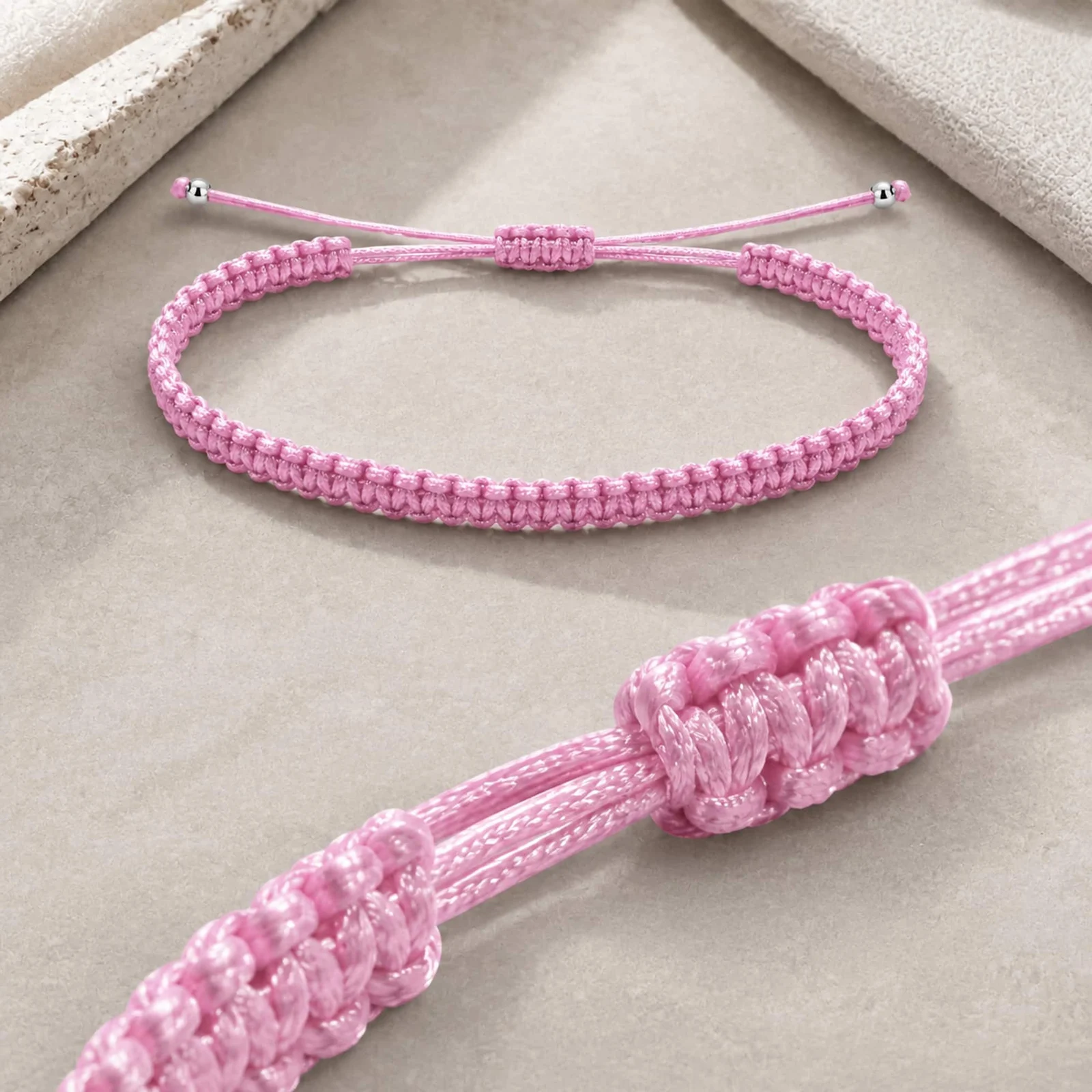 PULSERA HILO DESTINO COLOR ROSA
