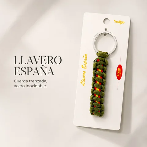 LLAVERO CUERDA CON ARO ACERO