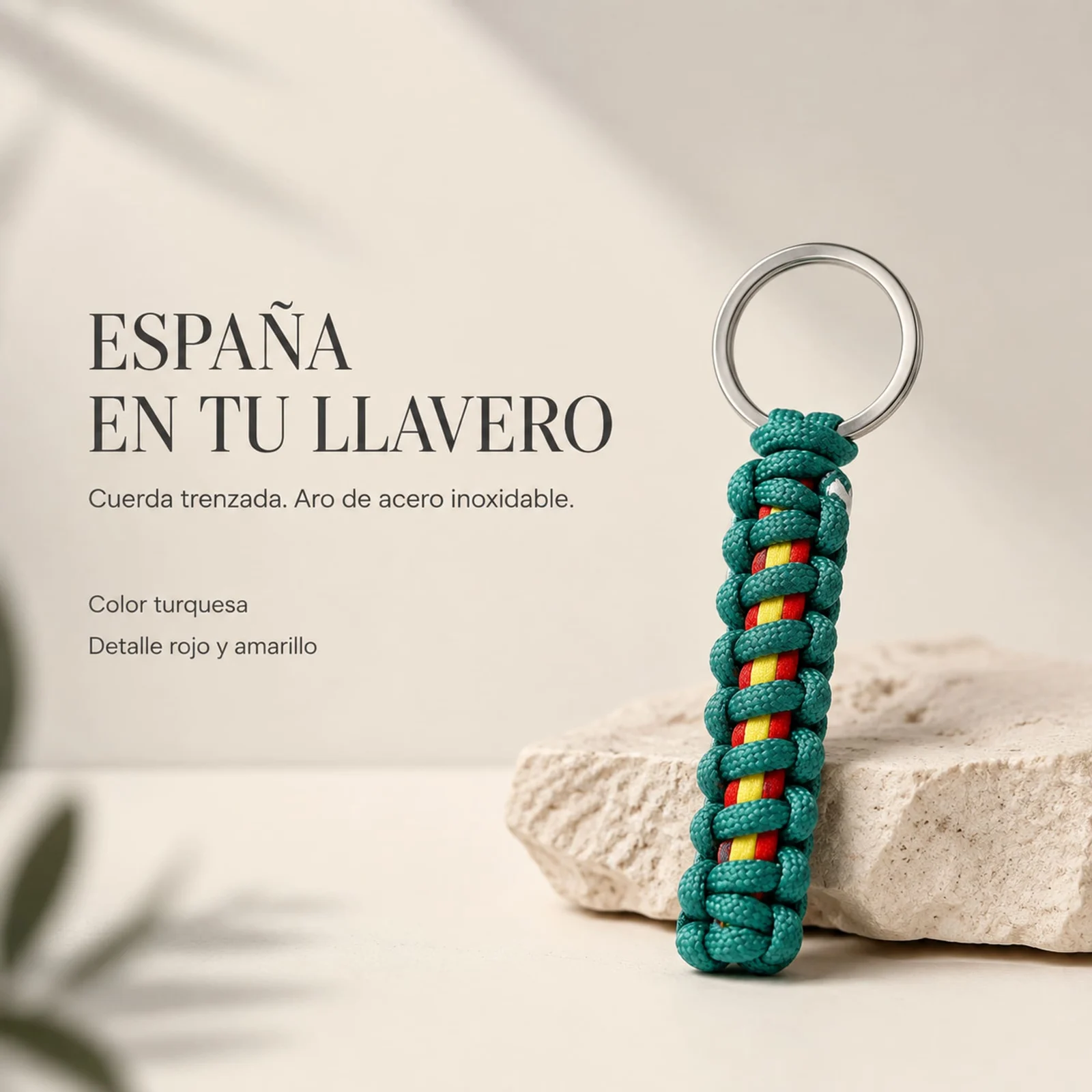 LLAVERO CUERDA CON ARO ACERO