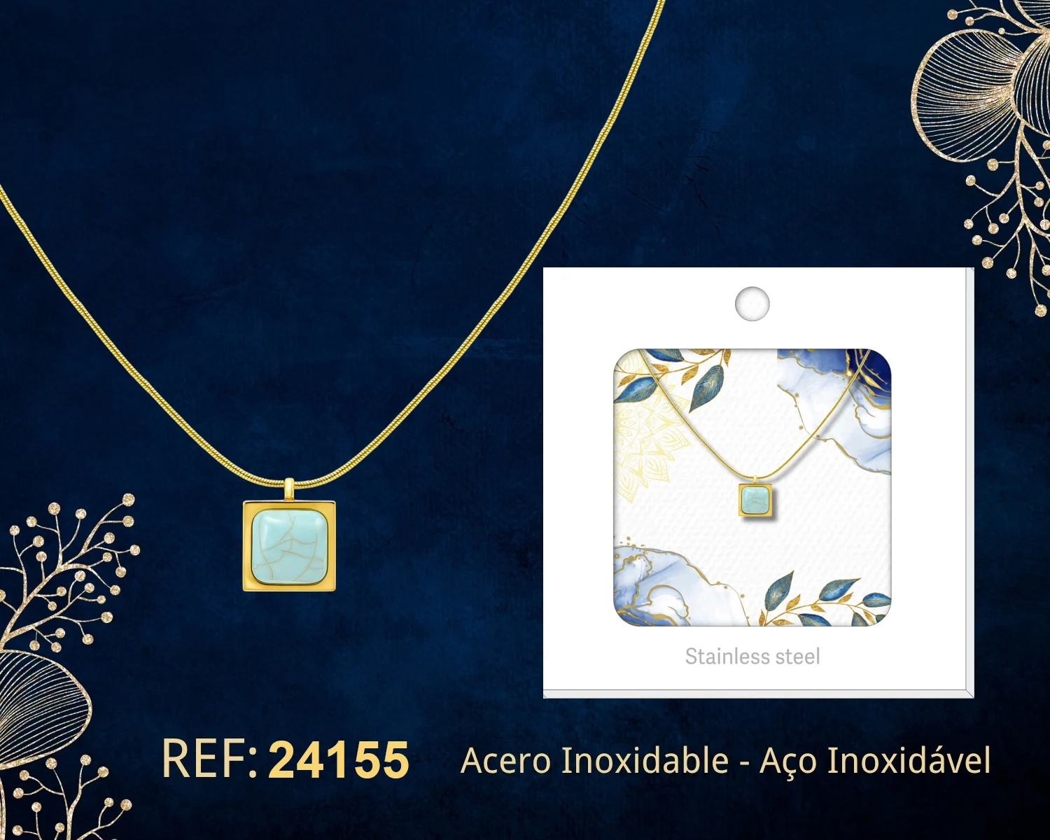 COLLAR ACERO INOXIDABLE CON SOBRE