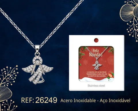 COLGANTE CHAPADO ORO 14K CON CIRCONITA PARA NAVIDAD