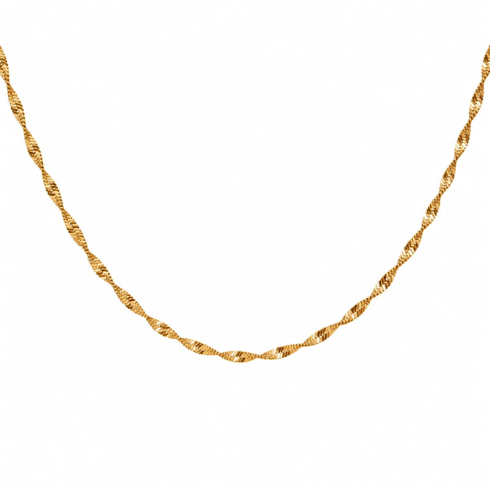 COLLAR DE CADENA ACERO DORADO