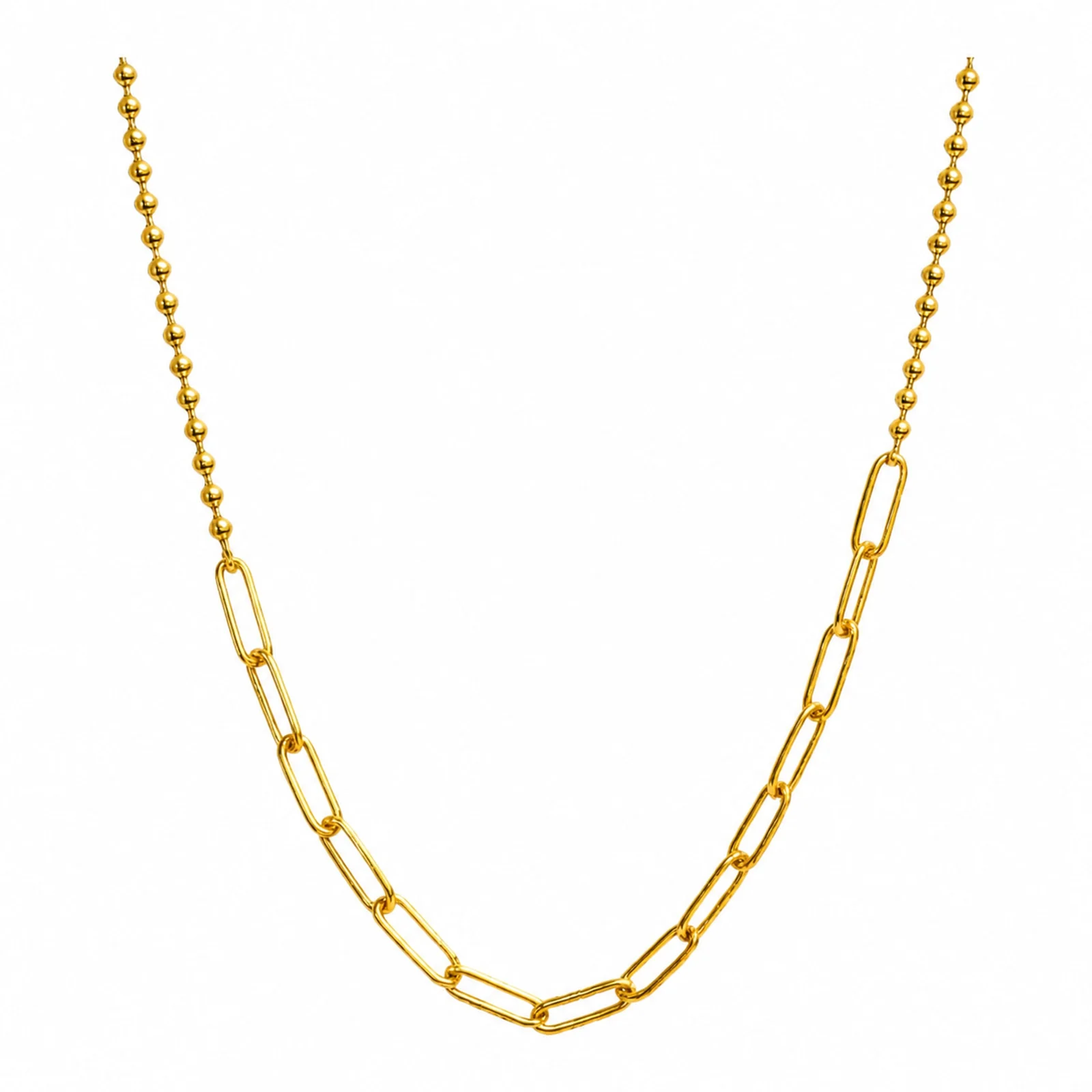 COLLAR DE CADENA ACERO COLOR DORADO PARA CHARM