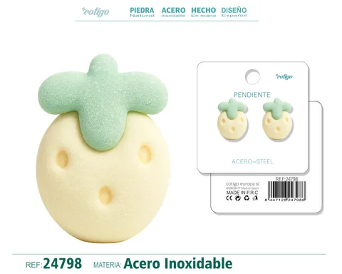 PENDIENTE TERCIOPELO CON ACCESORIO ACERO INOXIDABLE