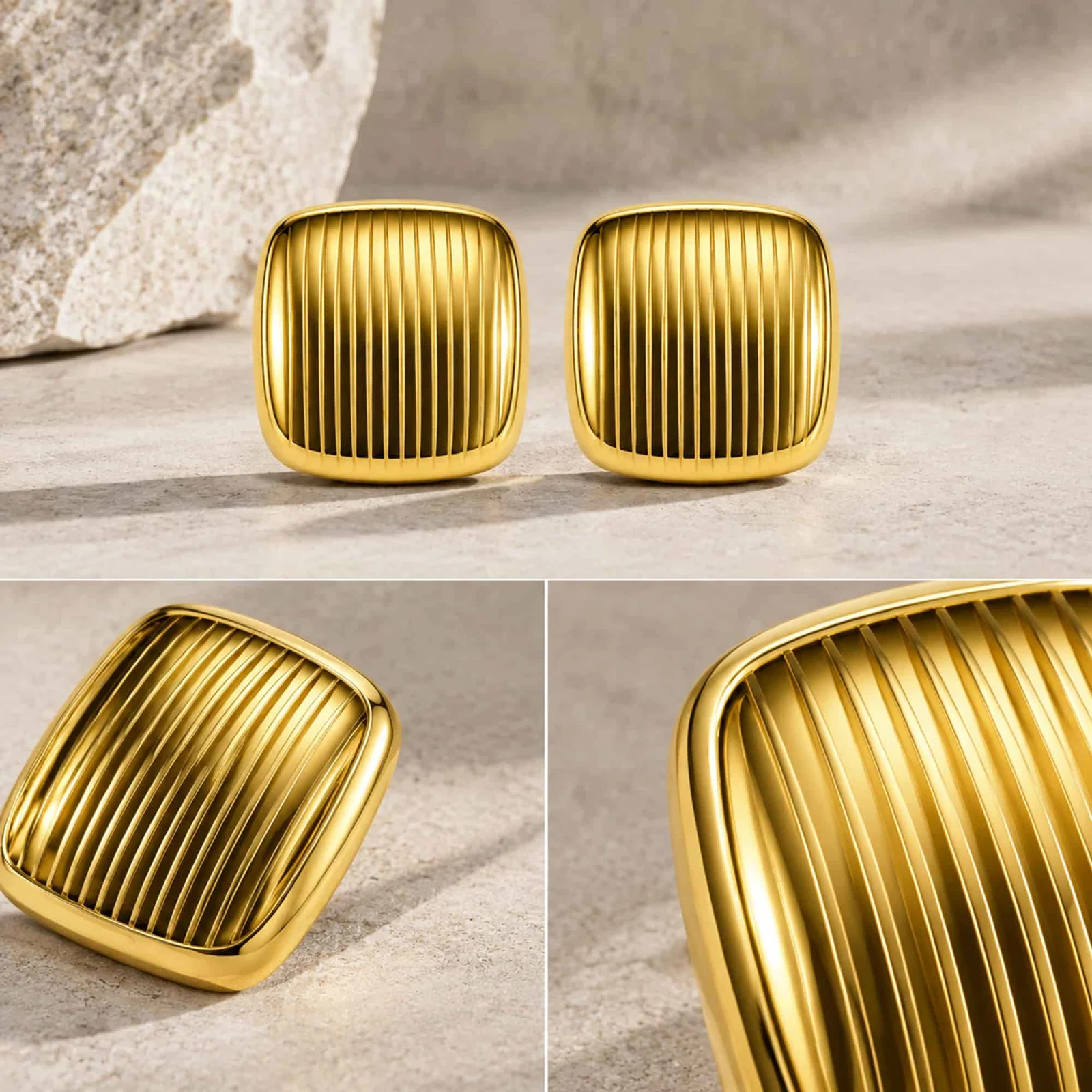 Pendiente Acero Inoxidable color Dorado