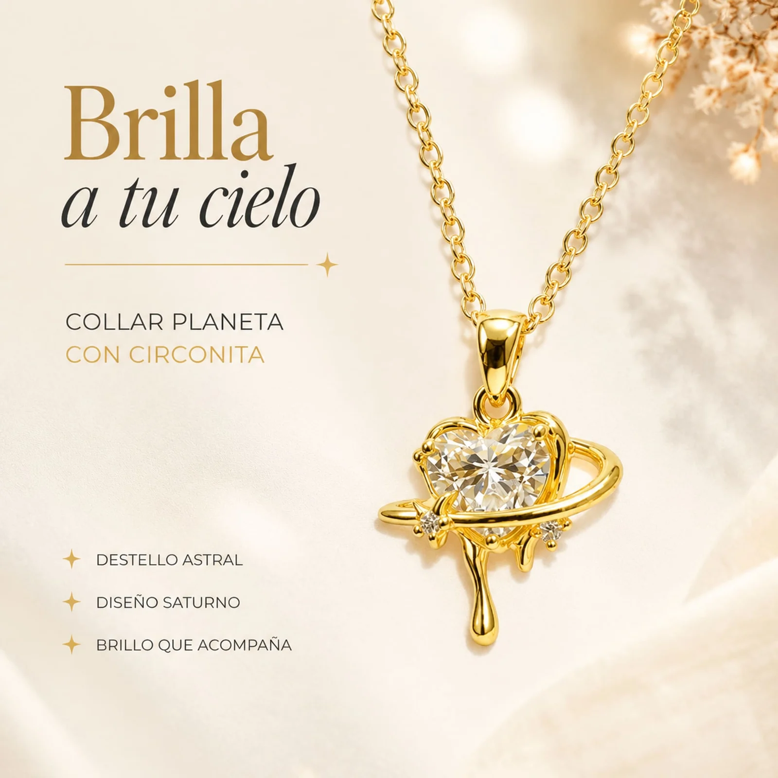 COLGANTE CHAPADO ORO 14K CON CIRCONITA