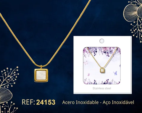 COLLAR ACERO INOXIDABLE CON SOBRE