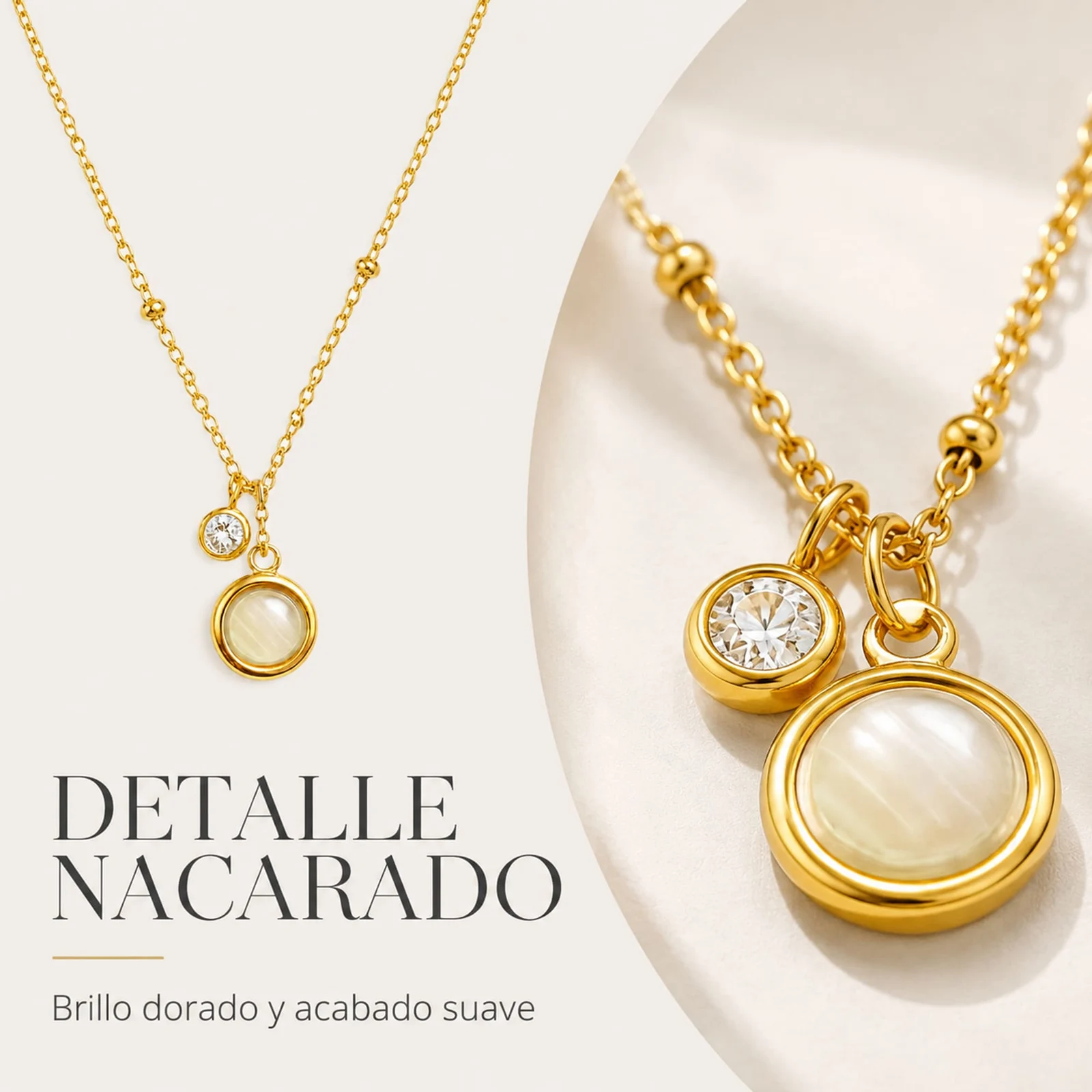 COLLAR ACERO INOXIDABLE CON SOBRE