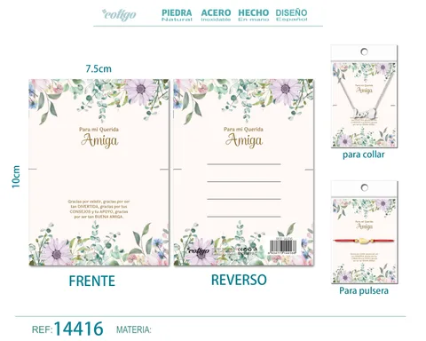 TARJETA FELICITACIÓN PARA AMIGA