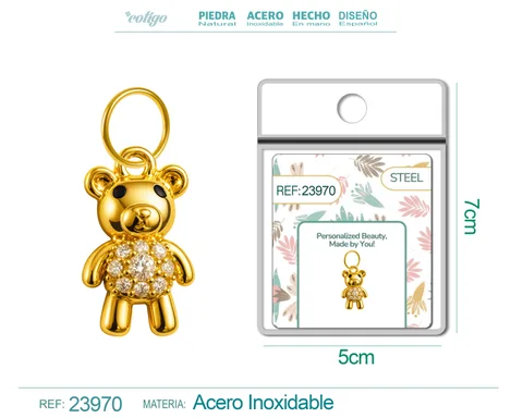 CHARM DE COBRE CHAPADO ORO 14K CON CIRCONITA