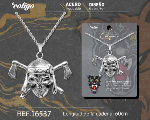 COLGANE HOMBRE ACERO COLOR PLATEADO
