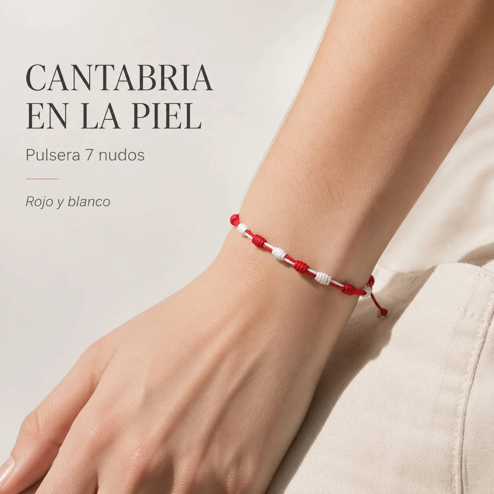 PULSERA 7 NUDOS DE BANDERA DE  CANTABRIA