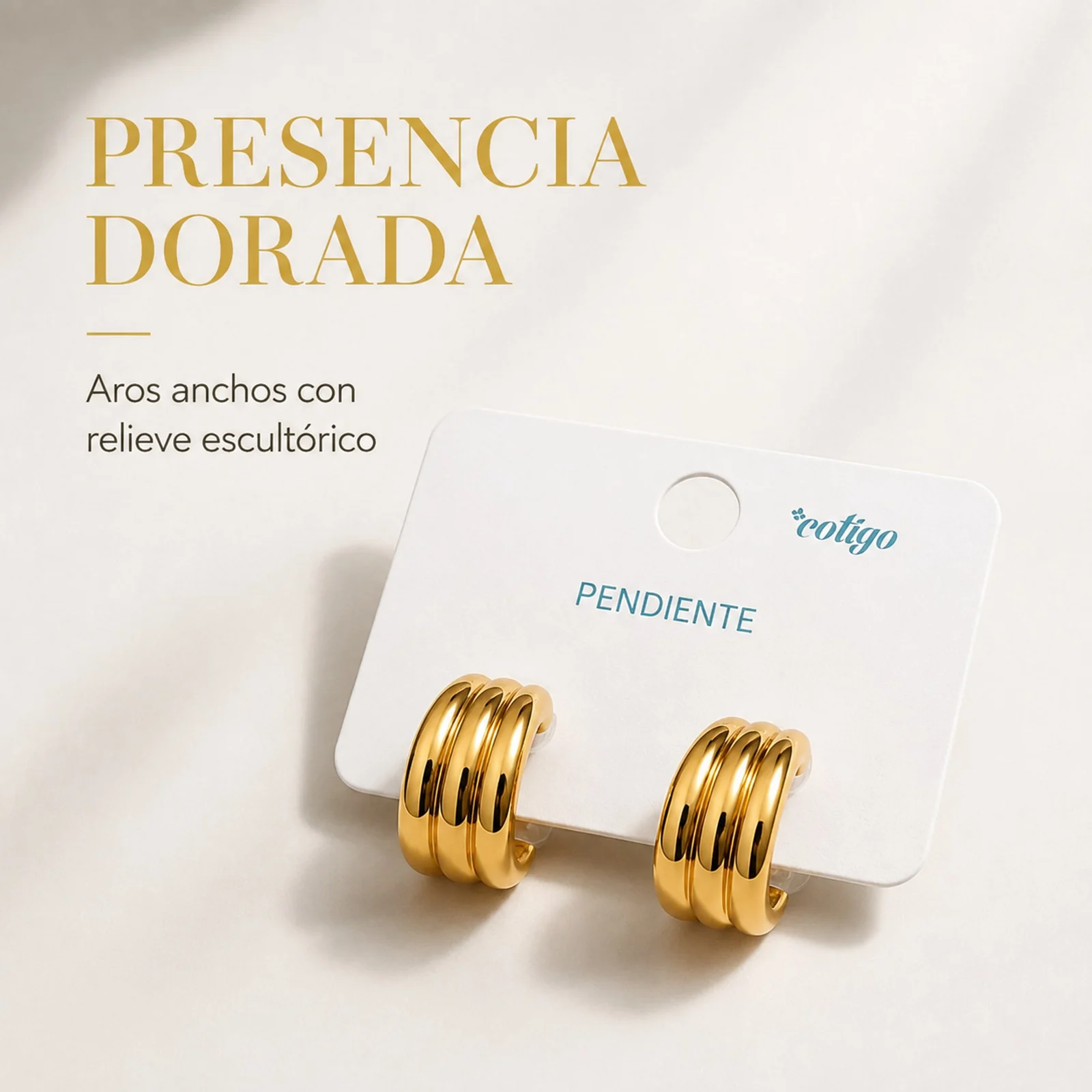 Pendiente de Plástico Metalizado