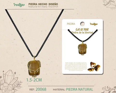 COLGANTE PIEDRA NATURAL- OJO TURCO