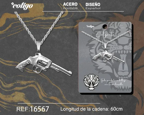COLGANE HOMBRE ACERO COLOR PLATEADO