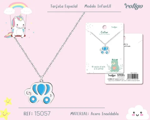 COLLAR NIÑA ACERO COLOR PLATEADO