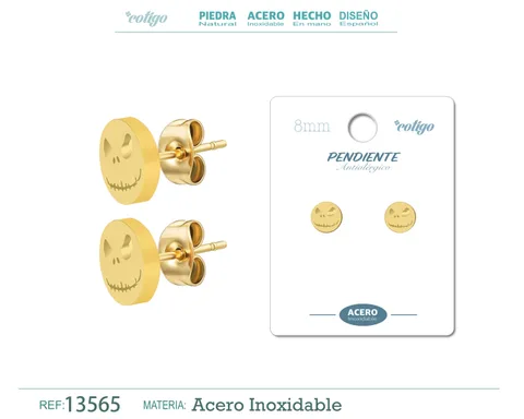 PENDIENTE ACERO COLOR DORADO