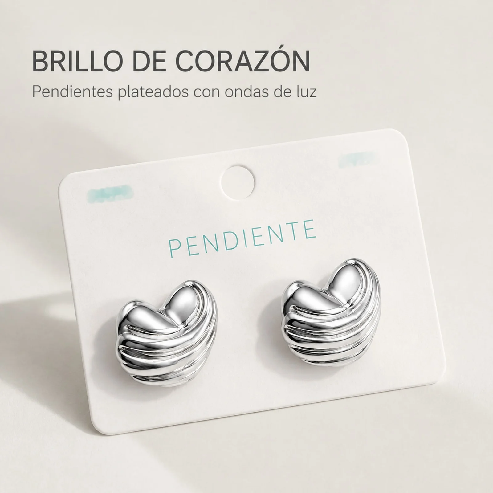 Pendiente de Plástico Metalizado