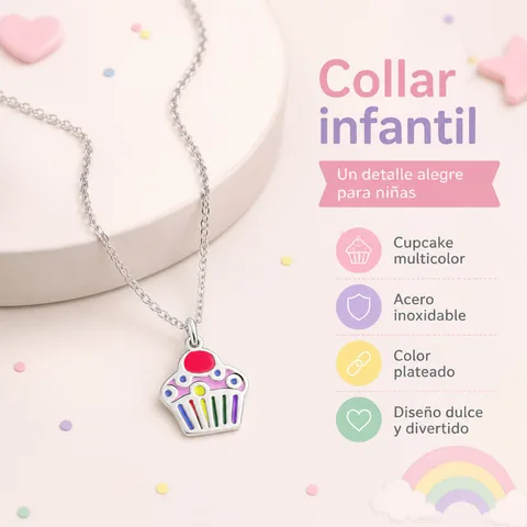 COLLAR NIÑA ACERO COLOR PLATEADO