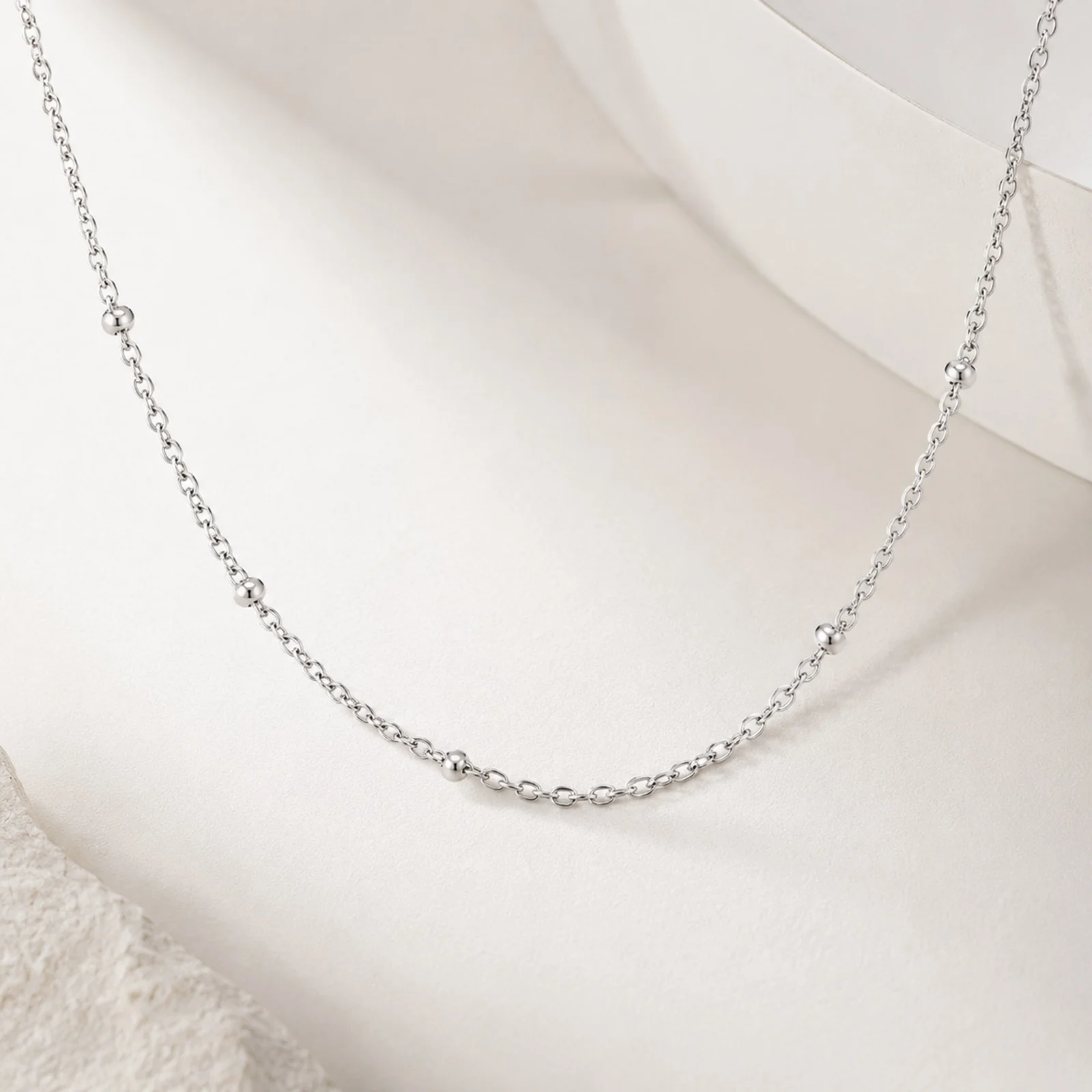 COLLAR DE CADENA ACERO PLATEADO