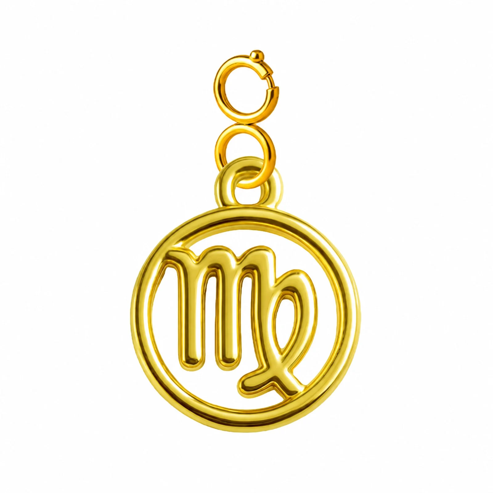 CHARM DE ZODÍACO VIRGEM ACERO COLOR DORADO-CON CIERRE