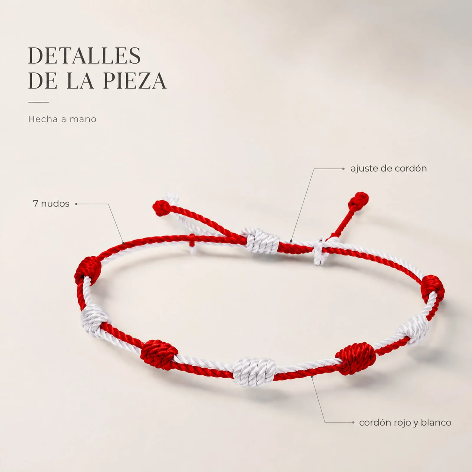 PULSERA 7 NUDOS DE BANDERA DE  CASTILLA Y LEÓN