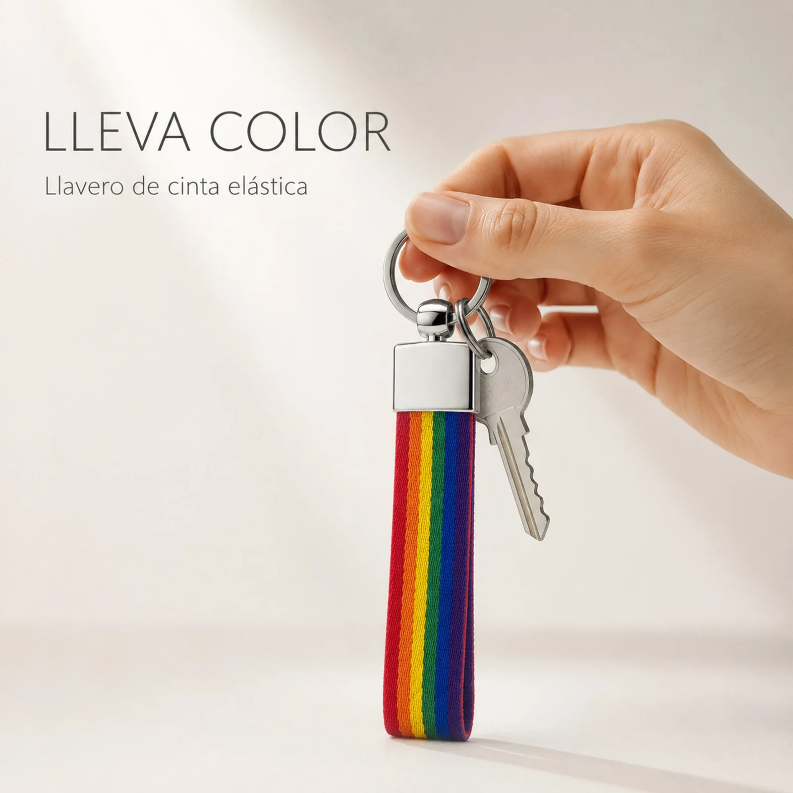 LLAVERO BANDERA ESPAÑA DE CINTA ELÁSTICA