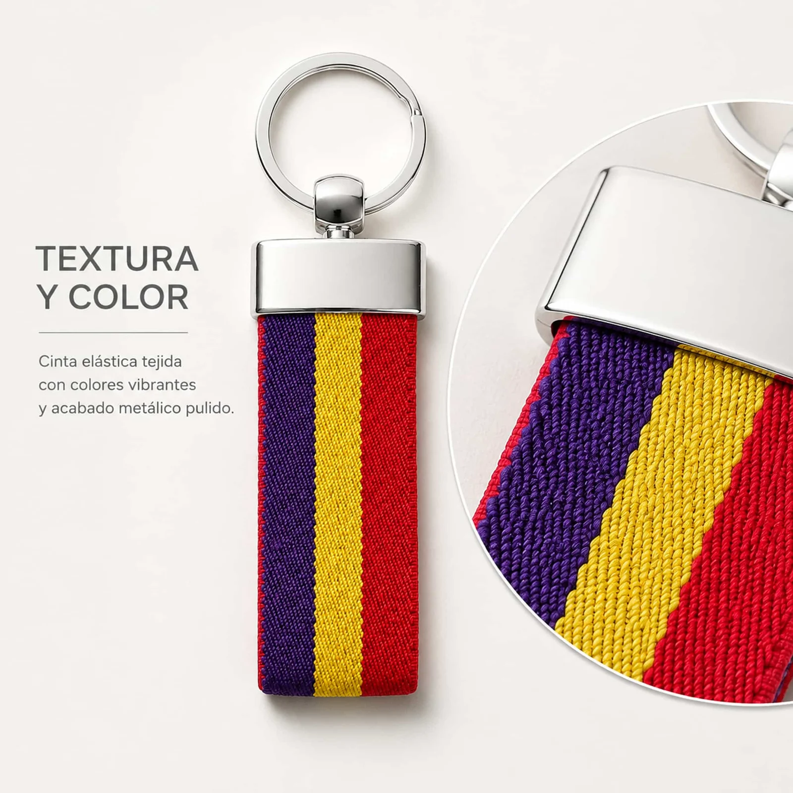 LLAVERO BANDERA ESPAÑA DE CINTA