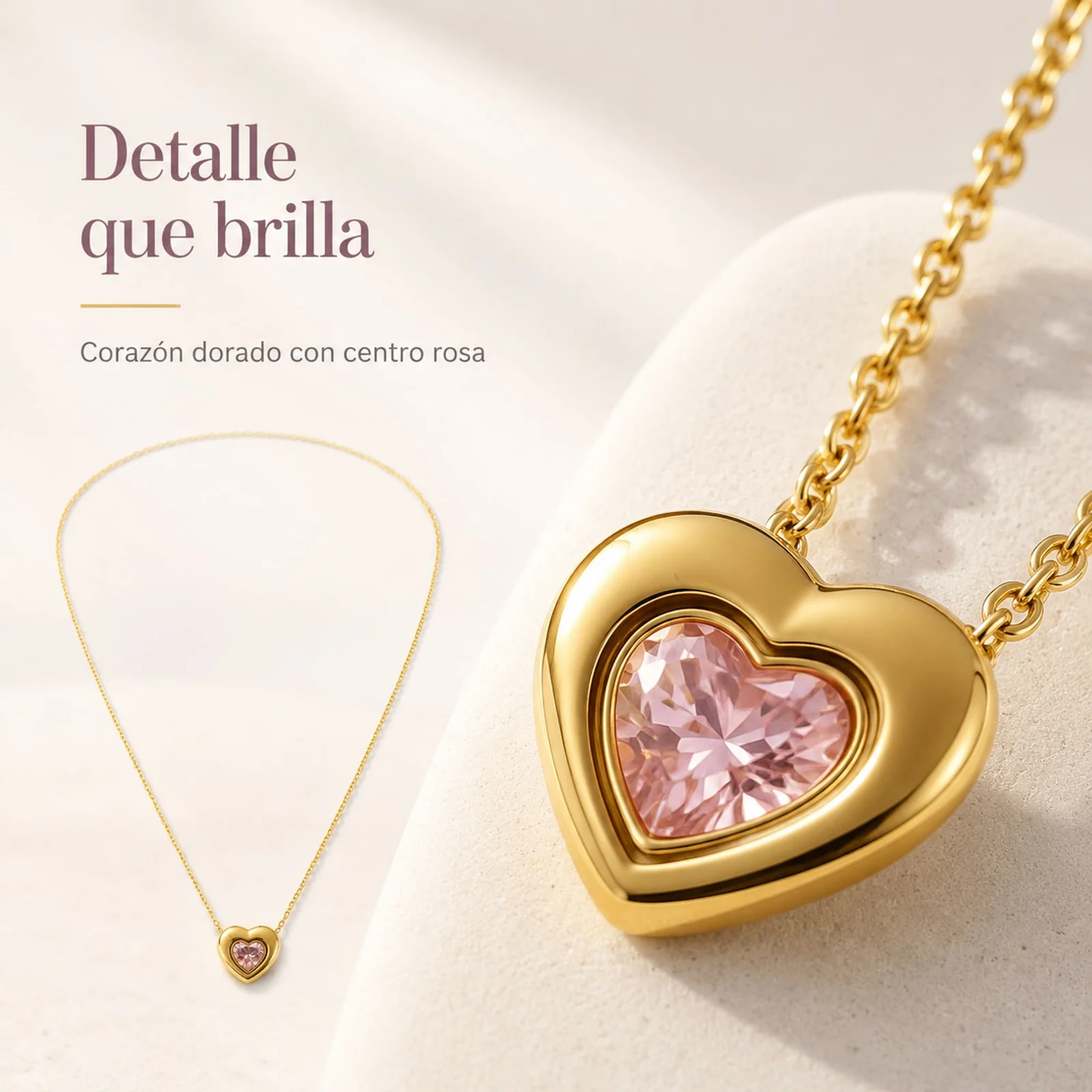 COLLAR ACERO INOXIDABLE CON SOBRE