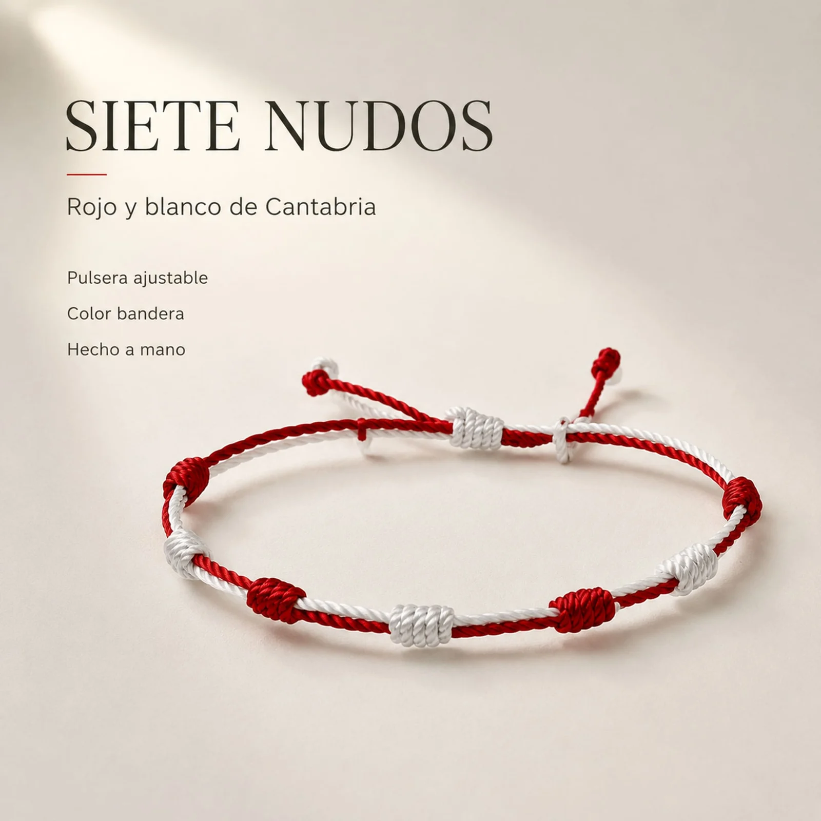 PULSERA 7 NUDOS DE BANDERA DE  CANTABRIA