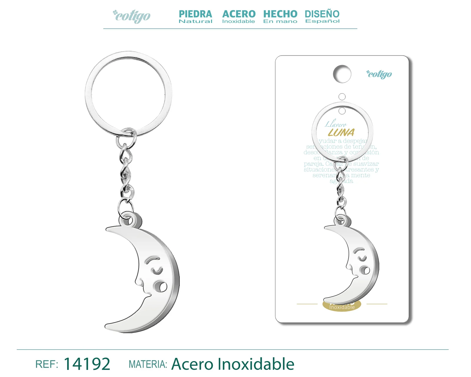 LLAVERO DE LUNA ACERO