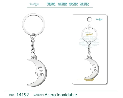 LLAVERO DE LUNA ACERO