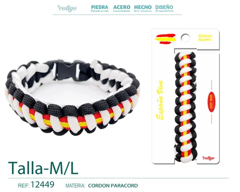 PULSERA PARACORD TRENZADO TALLA PEQUENA