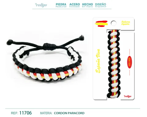 PULSERA PARACORD BANDERA ESPAÑOL
