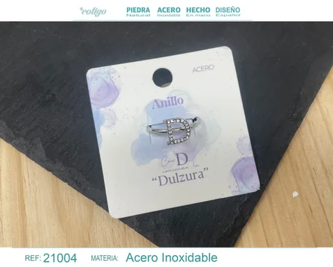 ANILLO D ACERO COLOR PLATEADO