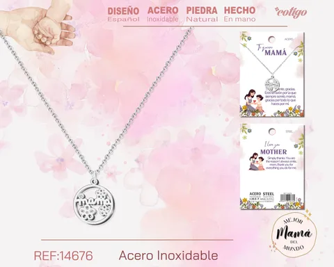 COLLAR PARA MAMÁ COLOR PLATEADO