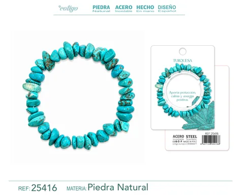 Pulsera Piedra natural Turquesa