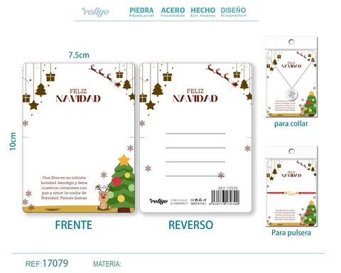 TARJETA DE NAVIDAD PARA BISUTERIA