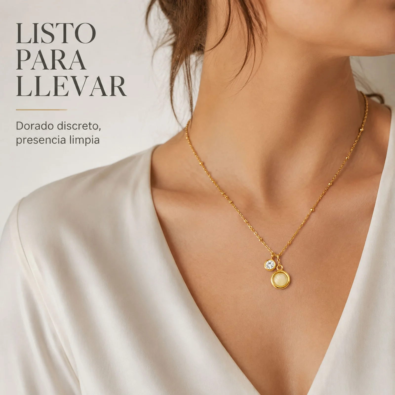 COLLAR ACERO INOXIDABLE CON SOBRE