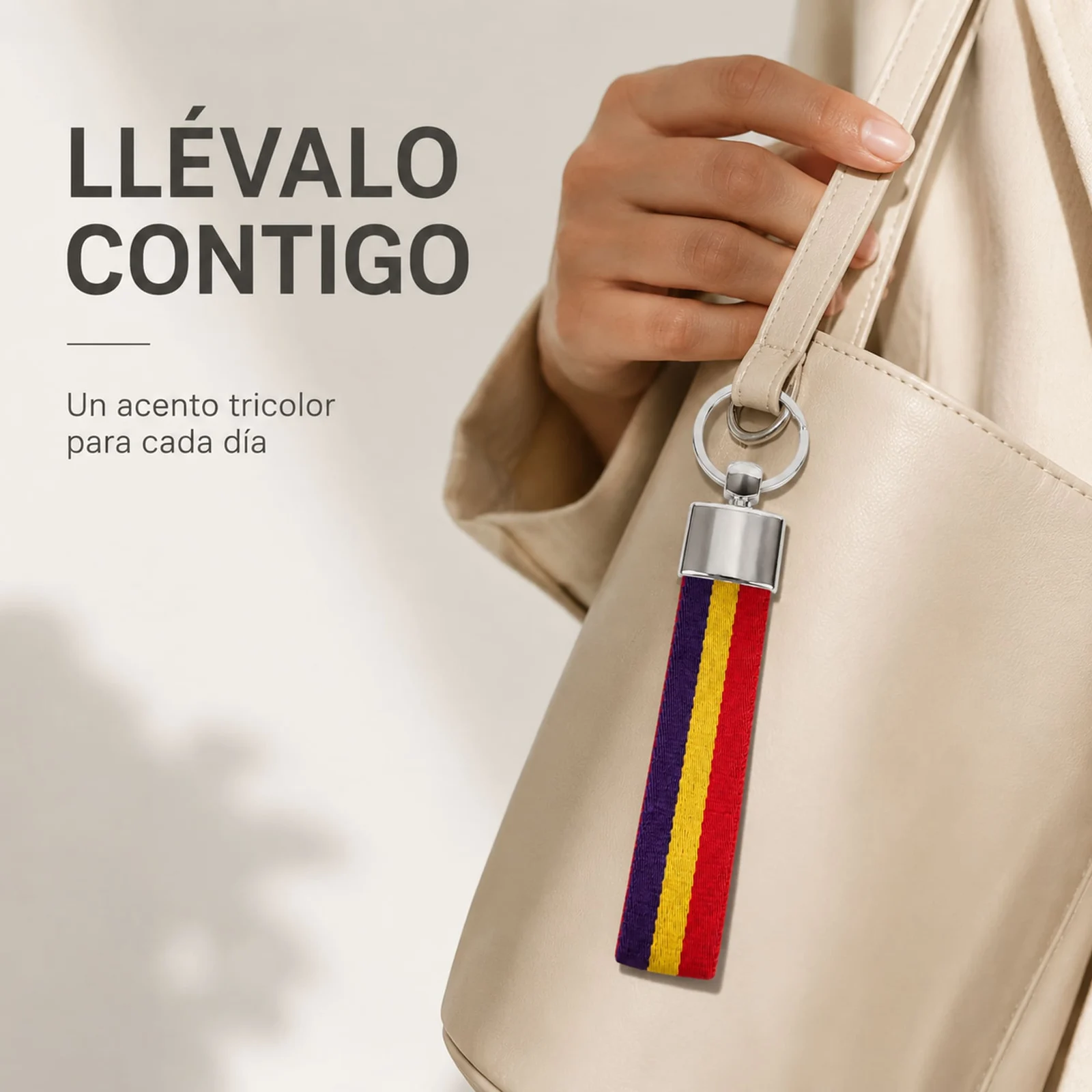 LLAVERO BANDERA ESPAÑA DE CINTA ELÁSTICA
